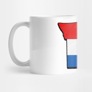 Red, White, and Blue Missouri Outline Mug